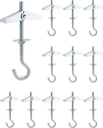 OEM 12 Ganchos De Techo, M5x90mm, Acero Al Carbono, Para Colgar Plantas, Para Techos De Pladur