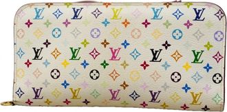 Louis Vuitton Blanc Litchi Long Wallet (Bi-Fold) (Pre-Owned)