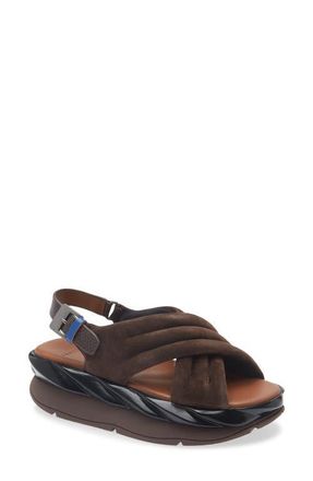 4CCCCees Mellow Mana Platform Slingback Sandal in Chocolate at Nordstrom, Size 7.5Us