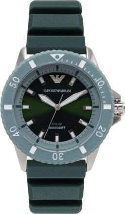 Emporio Armani Watches - Heren - Horloges - Groen - ONE Size - Accessoires