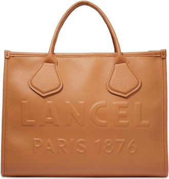 Lancel medium Jour de Lancel leather tote bag - women - Calf Leather (top grain)/Cotton - One Size - Brown