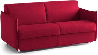 Dmora Dmora - Sofá cama 2 plazas Paloma, Sofá convertible para salón, acolchado, desenfundable, calidad 100% Made in Italy, 160x95 h90 cm, Gris claro