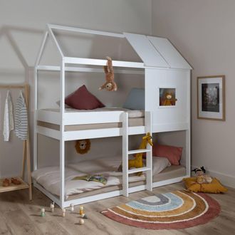 N&ouml;a & Nani Luka Treehouse Midsleeper Bed in White | Size: Single