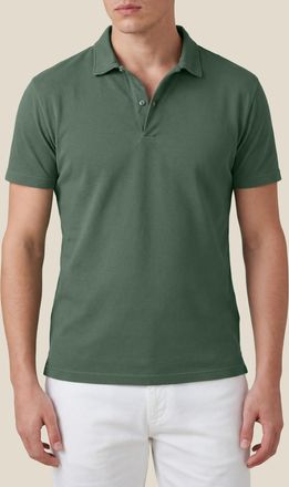 Luca Faloni Khaki Green Cotton Piqu&eacute; Classic Polo