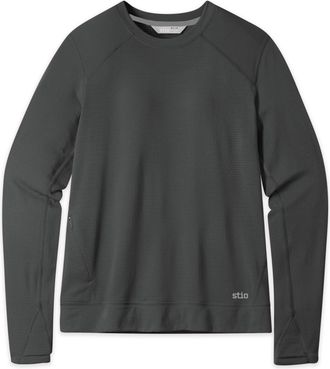 Stio | Womens Trax Power Grid Crew Top, Size Medium in Raven