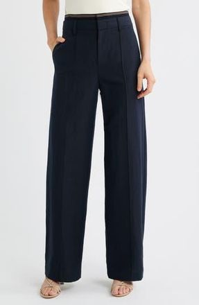 Vince Rib Waistband Wide Leg Pants in Coastal at Nordstrom Rack, Size 00