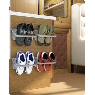 OEM Set Di 4 Organizer Da Appendere - Scarpiera Pieghevole Da Parete Con Ripiano E Porta Scarpe