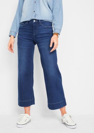 Bonprix Weite Jeans BONPRIX, Damen, Gr. 38, N-Gr, blau used (l&auml;nge: regul&auml;r), Denim/Jeans, Obermaterial: 73% Baumwolle, 24% Polyester, 3% Elasthan, loose fit,