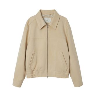Dunst Alter-Suede Collared Blouson - unisex - Trainingsjackets - Beige - M - Polyester - Fitness