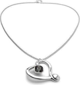 UNOde50 Long Heart Pendant Necklace in Silver at Nordstrom