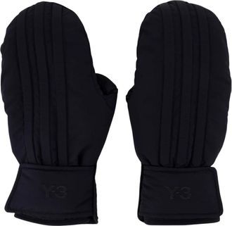 Yohji Yamamoto Zwarte Synthetische Handschoenen - unisex - Handschoenen - Zwart - M - Accessoires