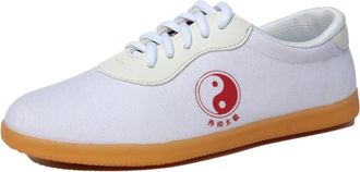 Generic Martial Arts Shoes,Taekwondo Tai-Chi Kung-Fu Trainers Adult Child Non-Slip Breathable Gym Outdoor Sports(White,9.5 UK)