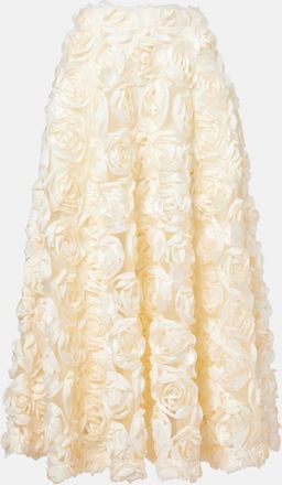 Rotate Gonna midi con applicazioni floreali