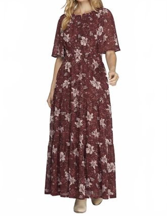 She + Sky Westwood Dress In Burgundy