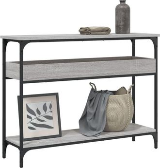 vidaXL Vidaxl - Tavolo Consolle Ripiano Grigio Sonoma 100x29x75cm Multistrato