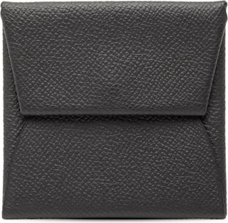 Herm&egrave;s Bastia Black Epsom Leather Coin Purse/Coin Case (Pre-Owned)