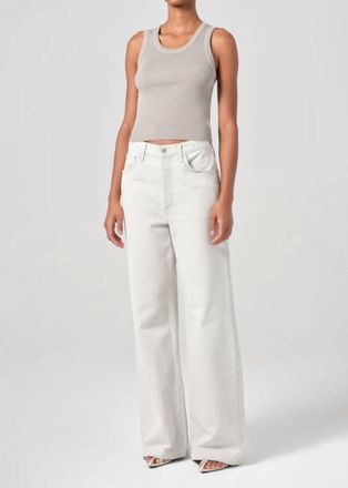 A Gold E Poppy Shrunken Tank Top In Drab