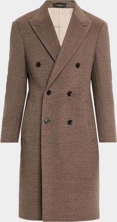Dunhill Men & apos;s Merino Wool Double Face Top Coat