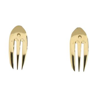 Marine Serre Gouden Metalen Oorbellen - Dames - Oorbellen - Geel - ONE Size - Accessoires