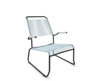 Schaffner Kufen-Spaghetti-Lounger S&auml;ntis mit Lehne / Hochlehner Feuerverzinkt