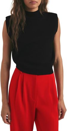 Favorite Daughter The Whitney Sleeveless Knit Crop Top in Black at Nordstrom, Size X-Large