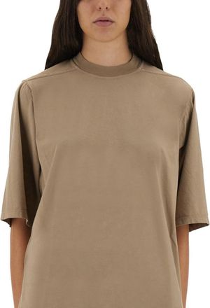 Rick Owens Beige Solid Crew Neck T-Shirt