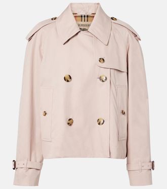 Burberry Cropped cotton gabardine trench coat