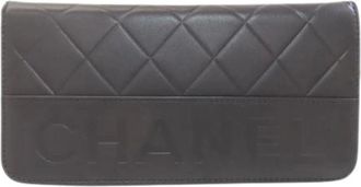 Chanel Pre-owned Wallets, female, Black, Size: ONE SIZE Pre-owned Vintage Long wallet (bi-fold)