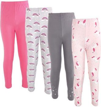 Hudson Baby 4Pk Essential Pants Set in Unicorn And Rainbows at Nordstrom, Size 0-3M