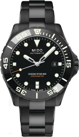 Mido Ocean Star 600 Chronometer Black Dial Black Steel Mens Watch M026.608.33.051.00