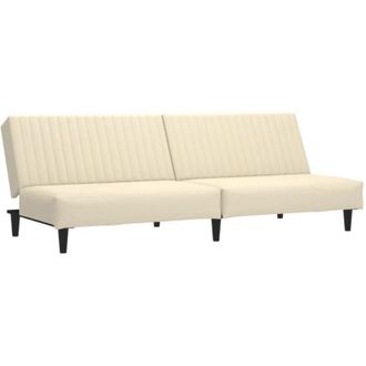 vidaXL Sof&aacute; Cama De 2 Plazas Terciopelo Color Crema Vidaxl