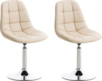 Clp Clp - Set De 2 Sillas Lounge Emil En Polipiel Crema