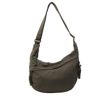 Generic Crossbody Bag, Womens Fashion Plain Color Nylon Hobo Bag Adjustable Strap Crescent Crossbody Bags (Green,One Size)