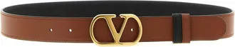 Valentino Garavani VLogo Signature Calfskin Belt - Black
