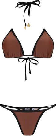 Amir Slama x Jade Picon bikini met strikdetail - Bruin