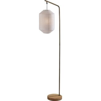 Adesso Keanu Floor Lamp in Antique Brass at Nordstrom