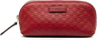 Gucci Pre-owned Clutches, female, Red, Size: ONE SIZE Pre-owned Cosmetic Pouch
