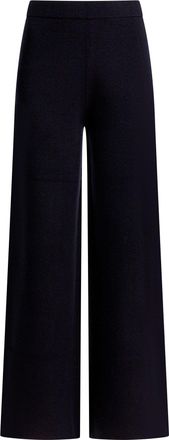 Max Mara Womens Blue Wool Cashmere Trousers - Navy - Size Large