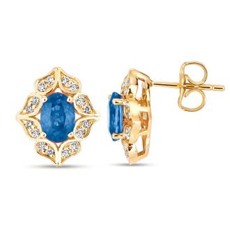Le Vian Blueberry Sapphire Earrings set in 14K Honey Gold