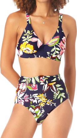 Anne Cole Easy Tri Bikini Swim Top In Tropical Bloom