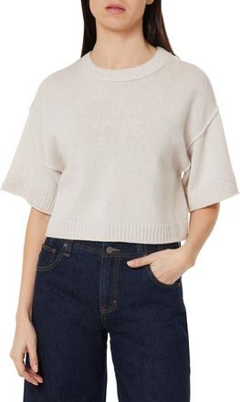 Habitual Crewneck Crop Sweater in Oatmeal at Nordstrom, Size Small