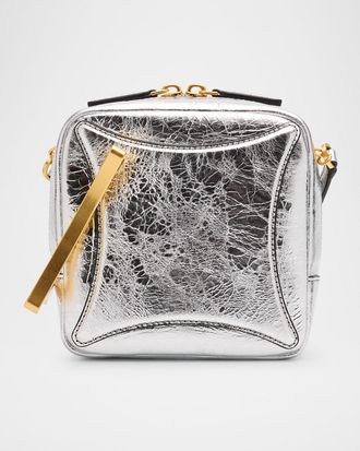 MCM Mini Diamond Metallic Leather Crossbody Bag