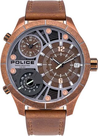 Police PL-15662XSQR-12 Mens Bushmaster Watch - Brown - One Size