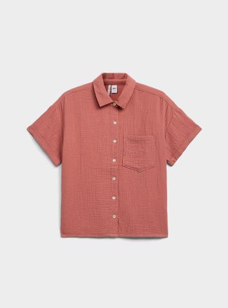 Twik Womens Short-sleeve organic cotton gauze shirt