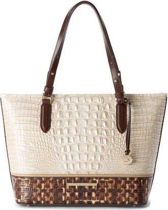 Brahmin Medium Asher Embossed Leather Shoulder Bag in Ivory Multi at Nordstrom