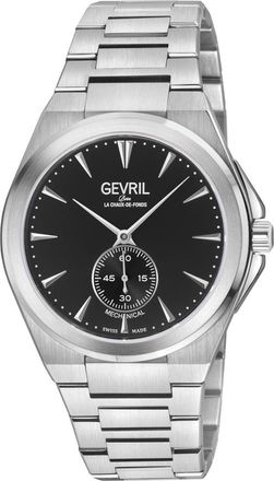 Gevril Group Montauk Hand Wind Black Dial Mens Watch 49910B
