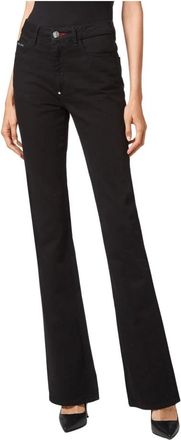 Philipp Plein Donna Pant Wdt 1744 Flared Jeans - Dames - Flared Jeans - Zwart - W26 - Katoen - Jeans