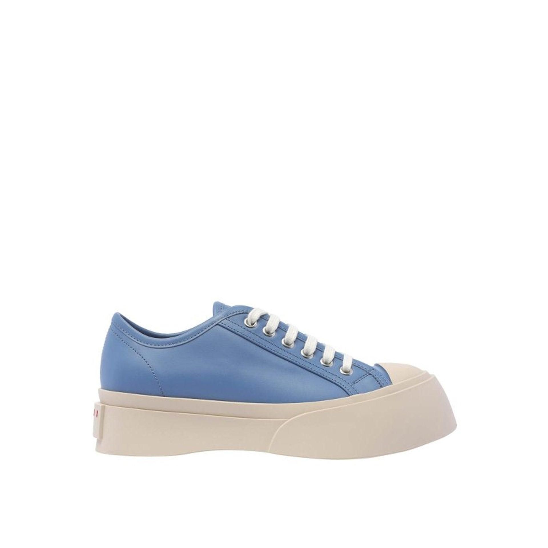 スニーカー Marni Textured Blue Sneakers With Cream Sole Marni - Pablo faux fur-trimmed sneakers Marni