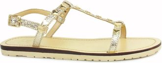 Love Moschino Platte Sandalen - Dames - Sandalen - Geel - 35 EU - Leer - Schoenen