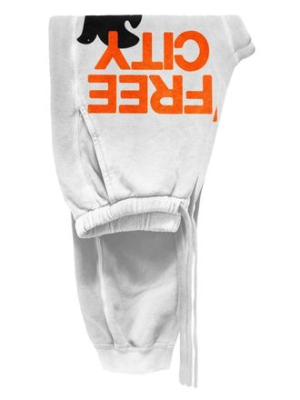 Freecity sunfades drawstring sweatpants - women - Cotton - L - White